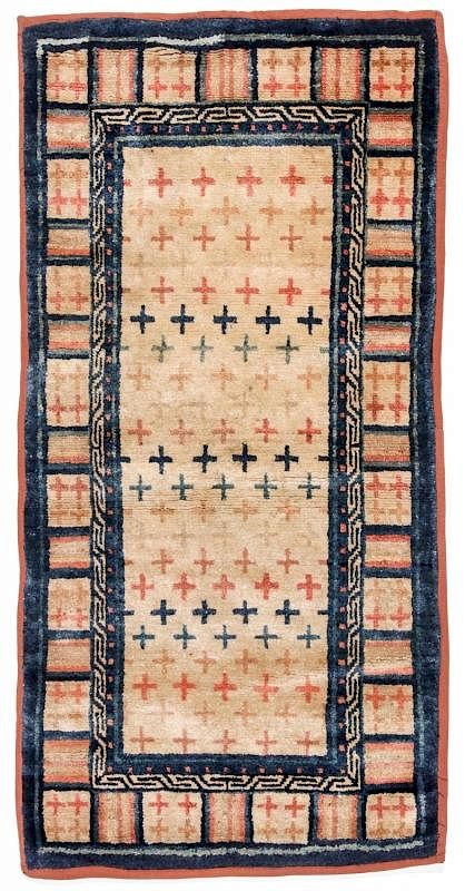 Appraisal: Antique Tibetan Khaden Rug ' '' x ' '' Antique