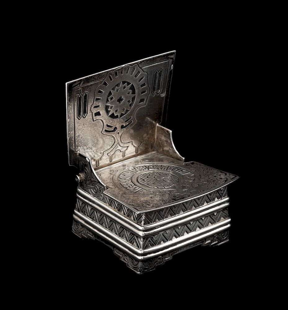 Appraisal: A Russian Silver Master Salt A Russian Silver Salt Throne