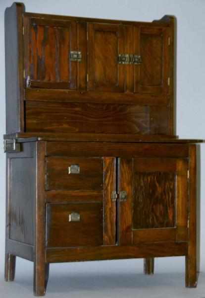 Appraisal: Child's Kitchen Cupboard Two drawers and four doors Tabletop comes