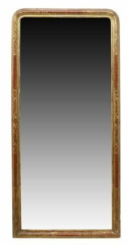 Appraisal: French Charles X giltwood mirror th c molded frame having