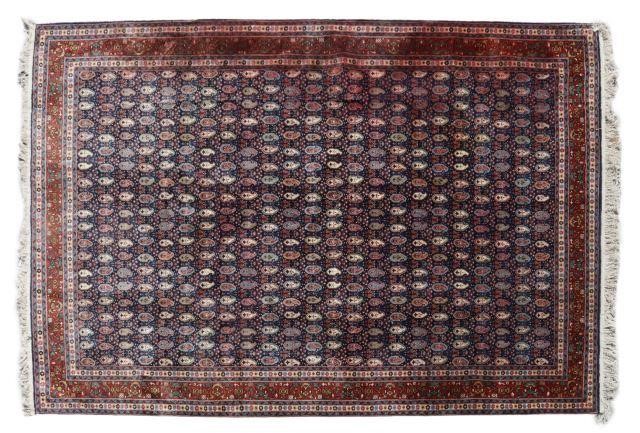 Appraisal: Hand-tied paisley design rug approx ' l ' w Provenance