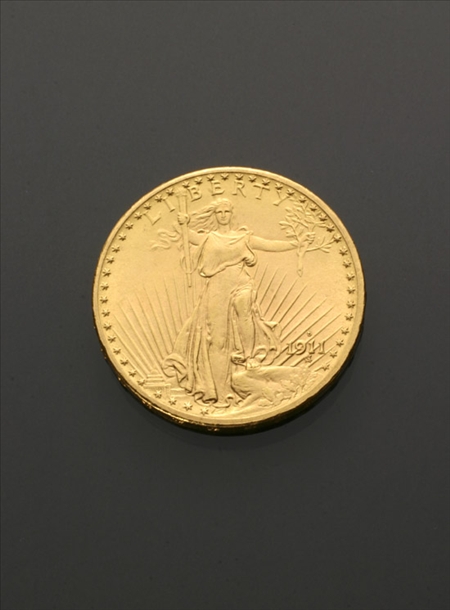 Appraisal: U S St Gaudens Twenty-Dollar Gold Coin Dated D