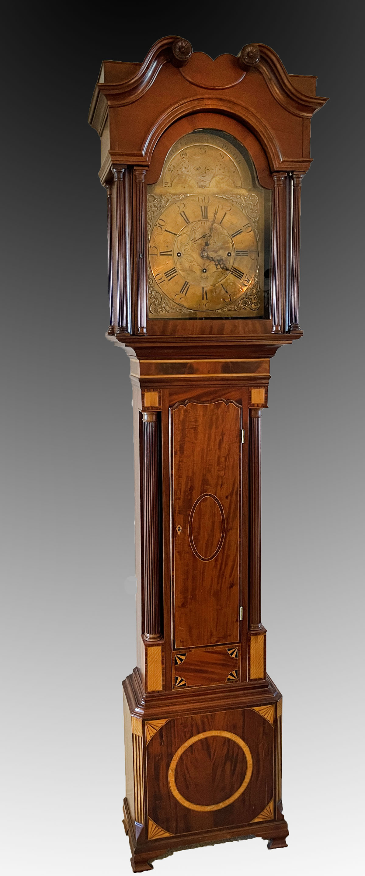 Appraisal: GEORGE III MAHOGANY TALL CASE CLOCK George III mahogany tall