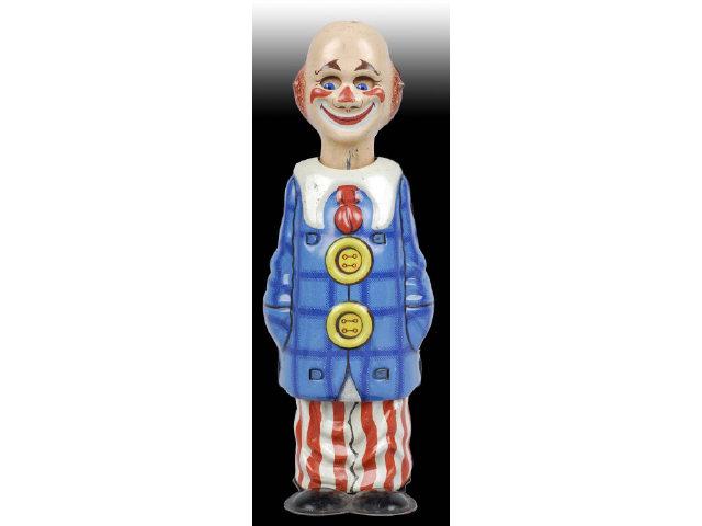 Appraisal: Tin German Wind-Up Novelty Toy Clown Description Working Includes US