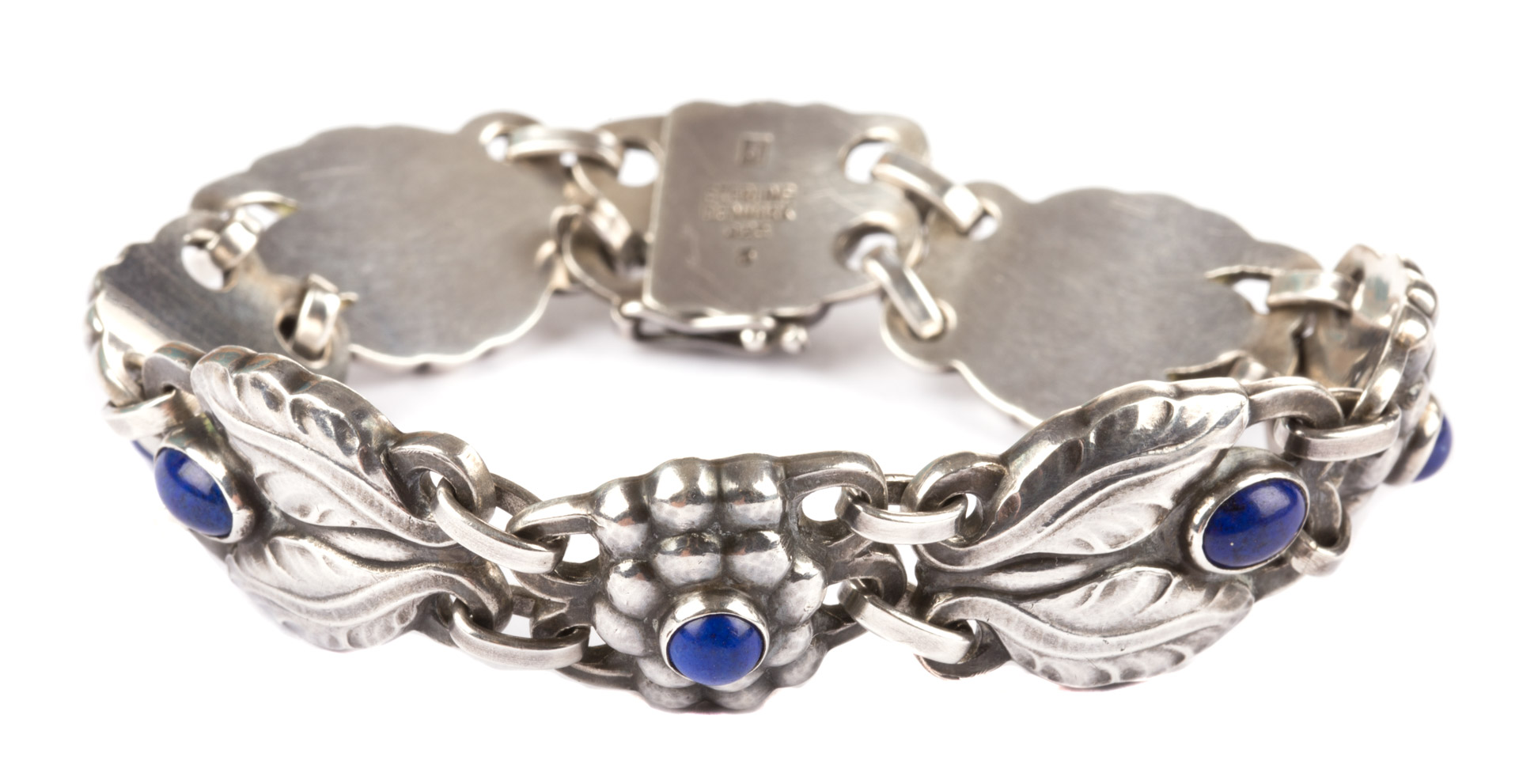 Appraisal: A Georg Jensen Lapis Lazuli Sterling Bracelet circa - set