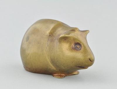 Appraisal: Edouard Marcel Sandoz Swiss - Guinea Pig Miniature bronze with