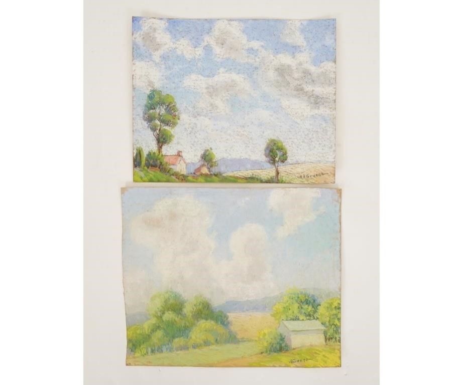 Appraisal: Two unframed Albert Van Nesse Greene - PA pastels of