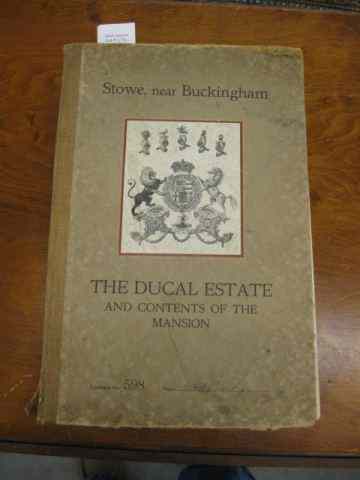 Appraisal: Auction Catalog of The Ducal Estate this auction lasted days