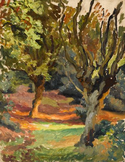 Appraisal: ROGER FRY british - A WOODLAND PATH-EPPING FOREST Inscribed 'This