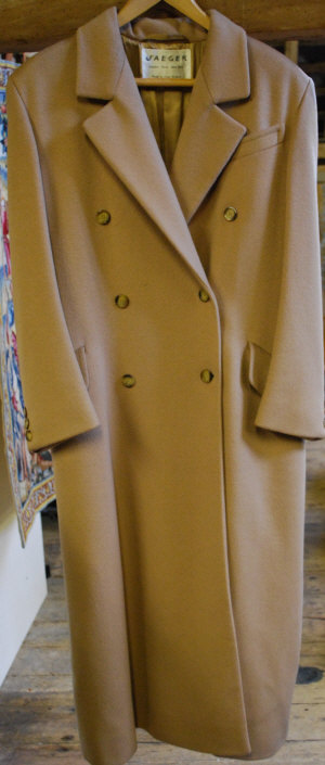 Appraisal: Lady's Jaeger camel double-breasted coat wool cashmere mix