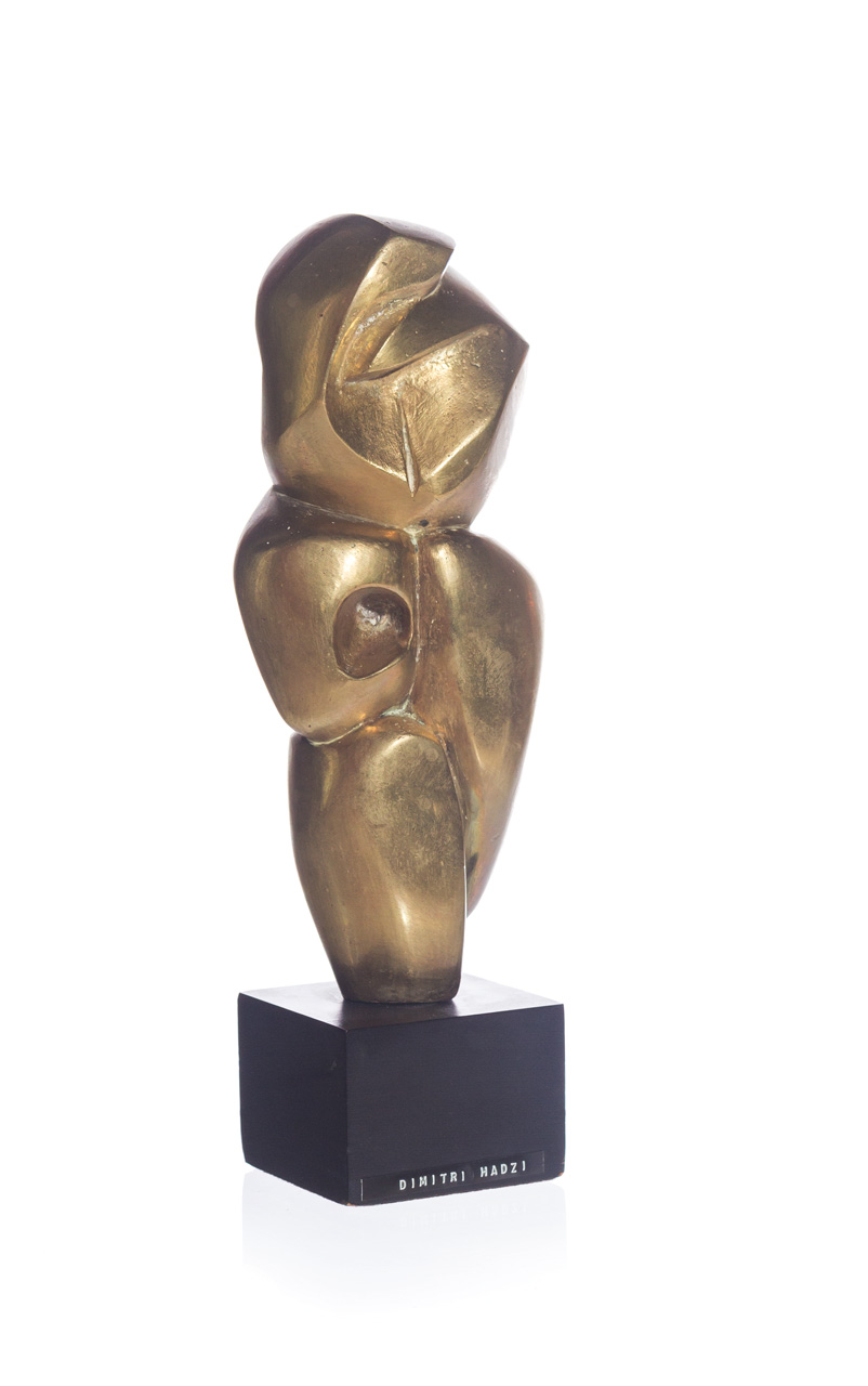 Appraisal: DIMITRI HADZI American b Untitled polished bronze signed H