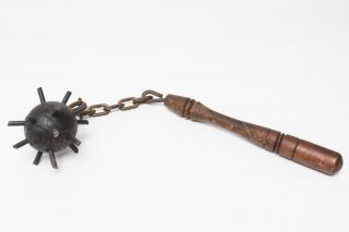 Appraisal: Wood Steel Mace Morningstar Antique Militaria Militaria small antique mace