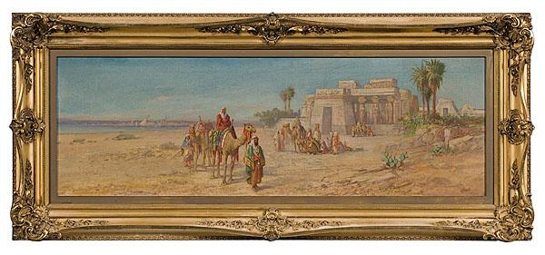 Appraisal: VICTOR CASENELLI AMERICAN - North African Coastal Sceneoil on canvassigned