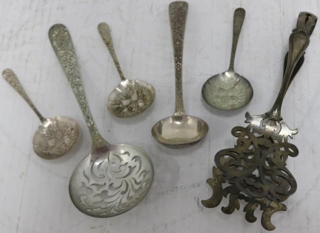 Appraisal: PCS OF STERLING SILVER FLATWARE TO INCLUDETHREE KIRK REPOUSSE BONBON