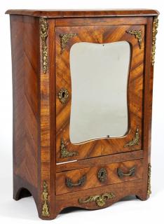 Appraisal: Louis XV style gilt mounted miniature armoire Louis XV style