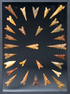 Appraisal: FINE COLLECTION OF DESERT NEOLITHIC FOX EARS POINTS - years