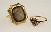 Appraisal: JEWELRY LOT - Two antique rings the first a K