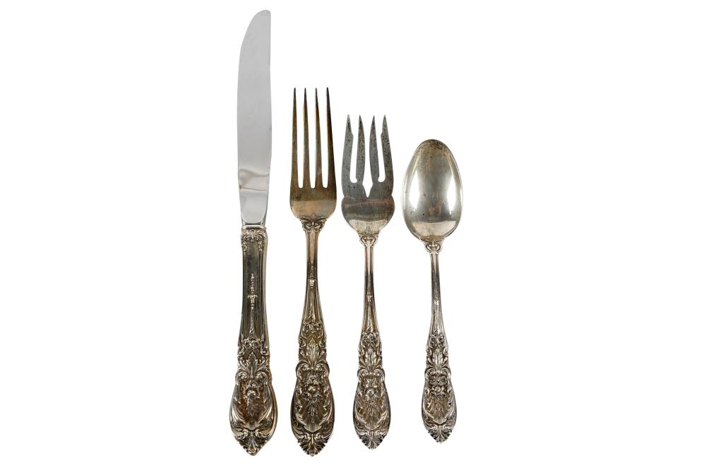 Appraisal: INTERNATIONAL STERLING SILVER FLATWARE SERVICE'Richelieu' pattern with marker's marks further