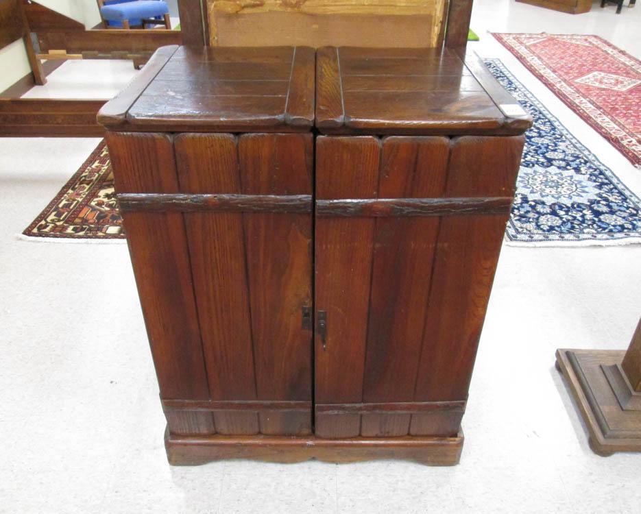 Appraisal: OLD HICKORY RUSTIC CABINET BAR Old Hickory Furniture Co Martinsville