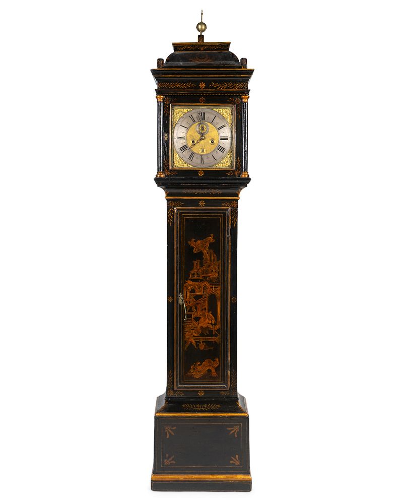 Appraisal: A William Mary Style Japanned Longcase Clock Height inches A