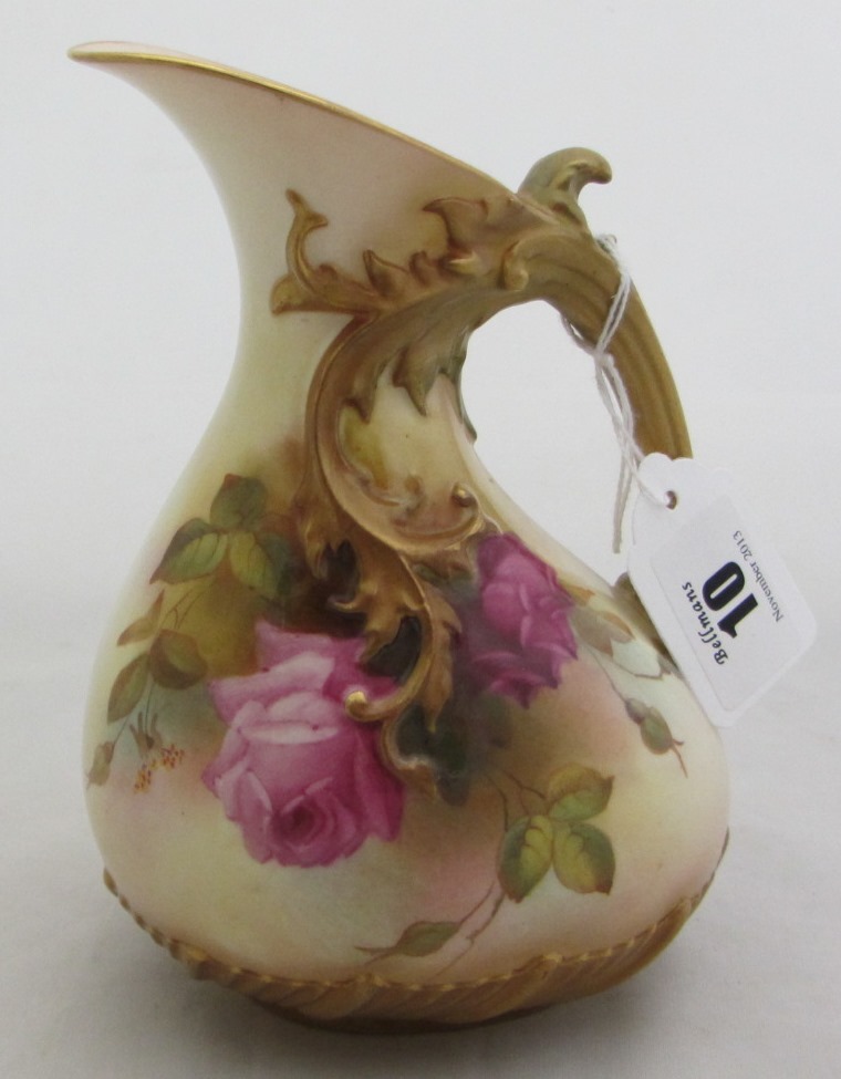 Appraisal: A Royal Worcester blush ivory jug circa shape No hand