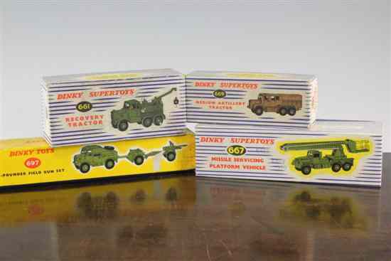 Appraisal: A Dinky Supertoys missile servicing platform vehicle no with a