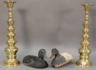 Appraisal: Four piece lot to include canvasback drake decoy by Wild