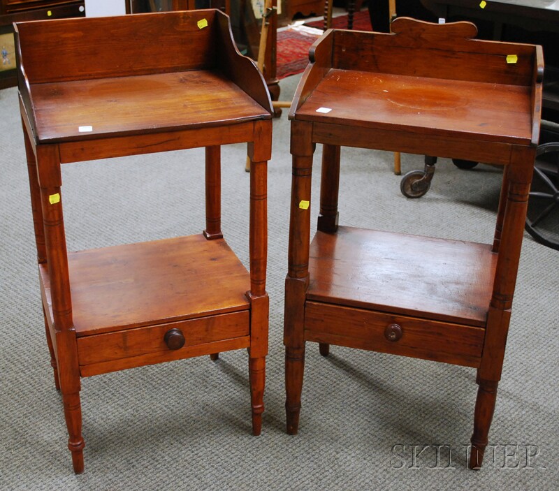 Appraisal: Two Country Pine Washstands