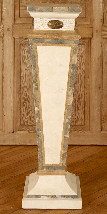 Appraisal: TESSELLATED MARBLE PEDESTAL BY MAITLAND SMITH A tessellated marble pedestal