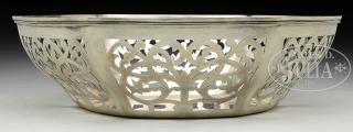 Appraisal: RETICULATED HEXAGON CENTER BOWL BY TIFFANY CO Marked on bottom