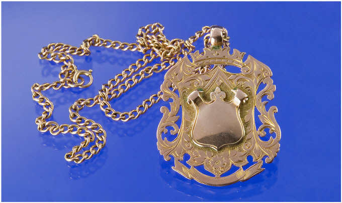 Appraisal: ct Gold Inch Chain Together With A Large Medal Fob