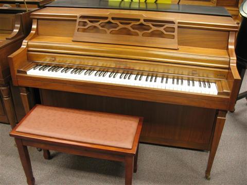 Appraisal: KIMBALL CONSOLE UPRIGHT MAHOGANY PIANO with bench - Provenance Gordon