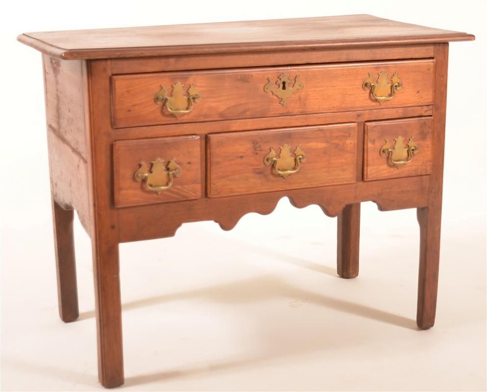 Appraisal: PA Chippendale Low Boy Dressing Table Pennsylvania Chippendale Cherry and