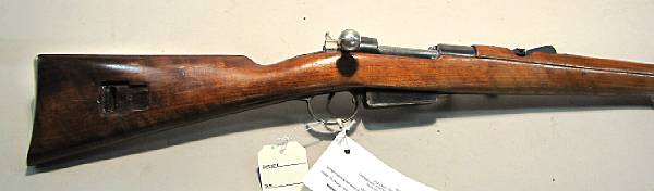 Appraisal: A Swiss Model Mannlicher cavalry carbine Serial no x mm