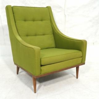 Appraisal: MILO BAUGHMAN Modernist Lounge Chair Sloped arm frame Tufted cushions