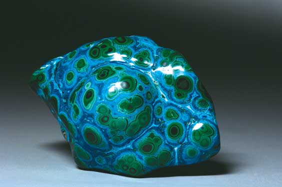 Appraisal: CHRYSOCOLLA MALACHITE Shaba Province Democratic Republic of Congo This polished