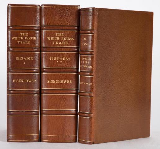 Appraisal: EISENHOWER DWIGHT Three finely bound titles each in full brown