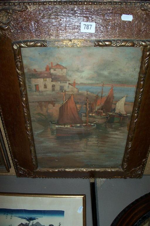 Appraisal: An early th century oil painting on board of a