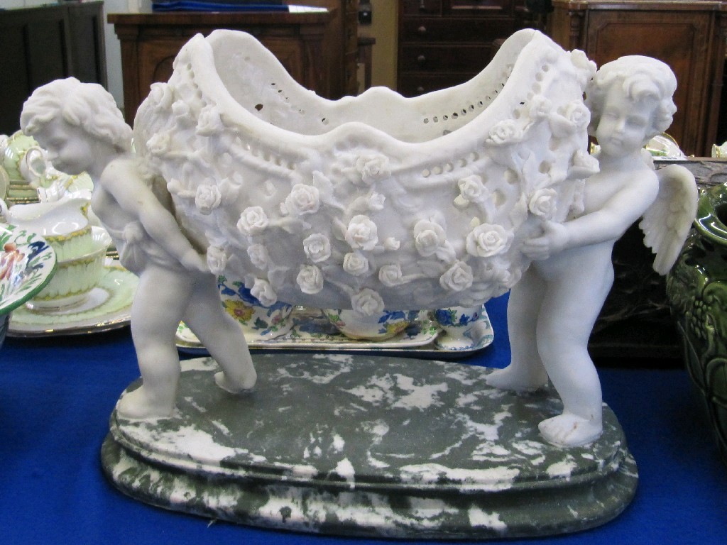 Appraisal: Modern alabaster figural centrepiece