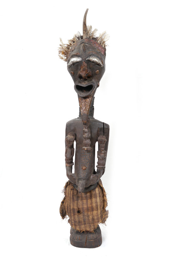 Appraisal: AFRICAN CARVED SONGYE POWER OR FETISH FIGURE Carved power or