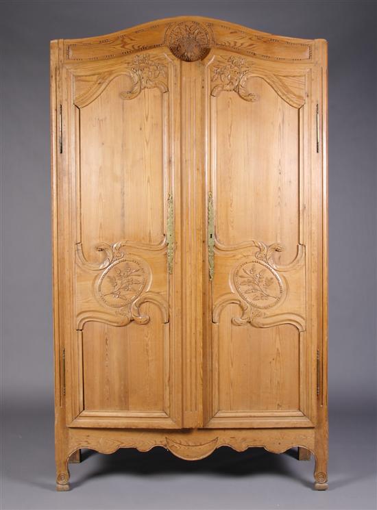 Appraisal: A French Pine Armoire Height x width x depth inches