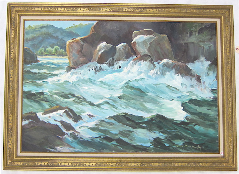 Appraisal: CHESTER GLENN MURPHY OIL ON CANVAS Kansas Oregon - Seascape