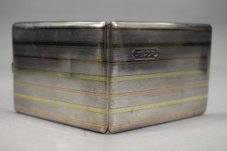 Appraisal: Art Deco Bliss k Gold Sterling Silver Case Art Deco