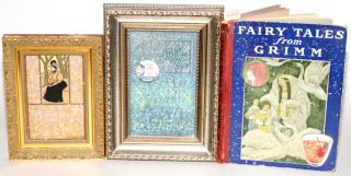 Appraisal: SHARON WYSOCKI HAND PAINTED BOOK COVER ART PIECES SHARON WYSOCKI