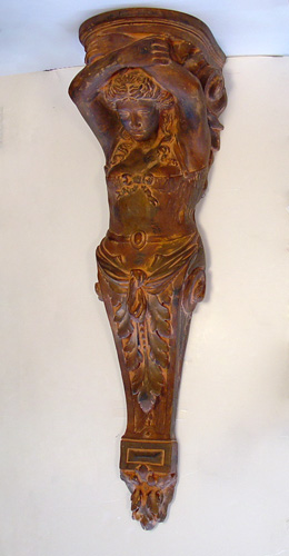 Appraisal: DECORATIVE SCONCE IN THE FORM OF A FIGURE HEAD Contemporary