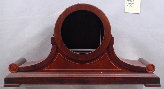 Appraisal: Inalid mahogany tambour clock case no movement w h Estimate