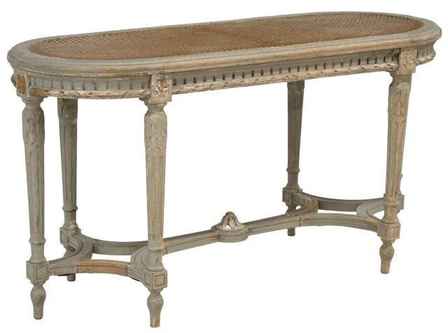 Appraisal: French Louis XVI style painted bench late th c having