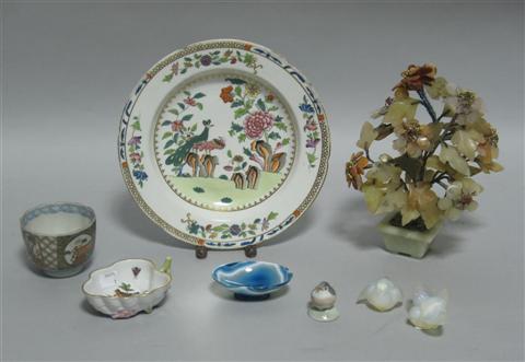 Appraisal: ECLECTIC GROUP OF SMALL DECORATIONS Including a small jade and