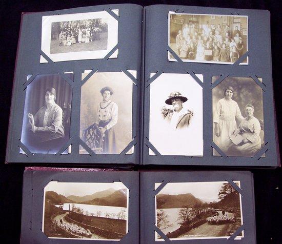 Appraisal: A postcard album topographical subjects including India UK etc and