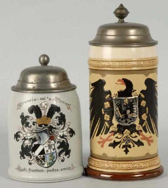 Appraisal: Lot of German Mettlach Steins Description Includes a quarter-liter with